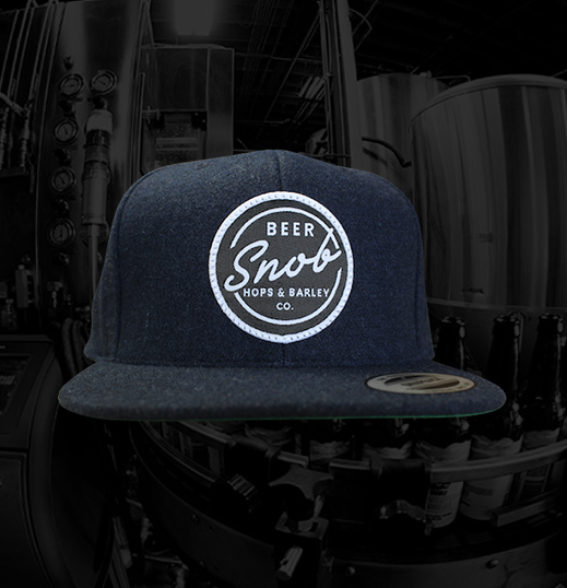 Beer Snob Snap Back Hat (Navy) Wool 2