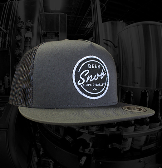 Beer Snob Snap Back Trucker Hat (Dark Gray)
