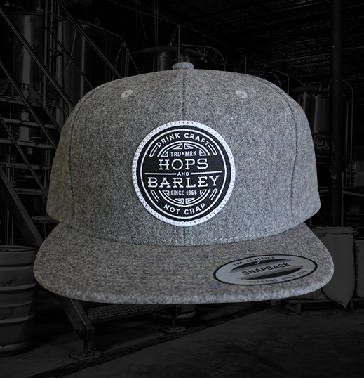 Drink Craft Not Crap Snap Back Hat (Heather Gray) Wool