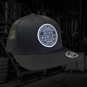 Drink Craft Not Crap Snap Back Trucker Hat (Black w/ Black Mesh)