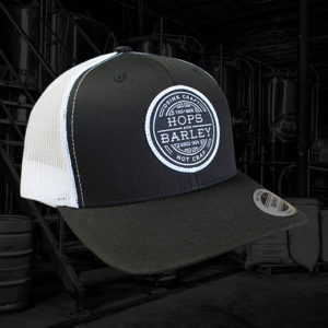 Drink Craft Not Crap Snap Back Trucker Hat (Black w/ White Mesh)